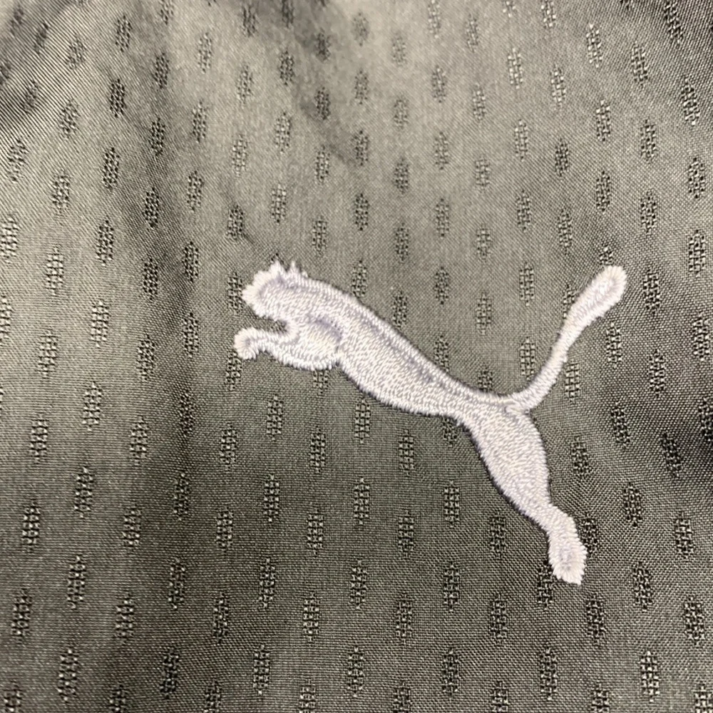 Puma Sport Life Style Wind Breaker Jacket Elasticized Waist Black Size Medium - Picture 8 of 15